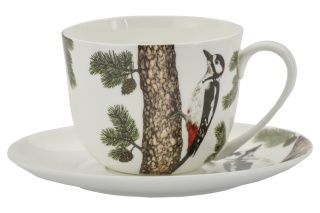 Zestaw filiżanka do herbaty w pudełku dzięcioł Hajdecka