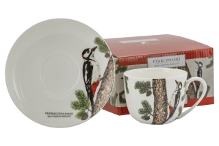 Zestaw filiżanka do herbaty w pudełku dzięcioł Hajdecka