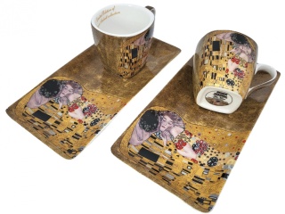 2 małe filiżanki do espresso z motywem Gustava Klimta