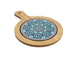 Drewniana deska z podkładką ceramiczną do krojenia maroko