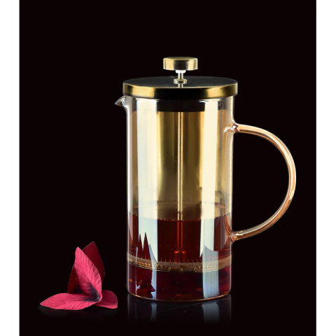 Dzbanek szklany tłokowy prasa francuska do kawy 1l peter