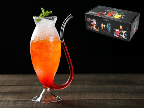 Kieliszek szklanka do drinków soku fantazy rurka na taras