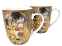 Komplet dwa kubki porcelanowe Klimt Pocałunek na prezent