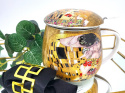 Komplet kubek beczułka zaparzacz przykrywka Klimt pocałunek