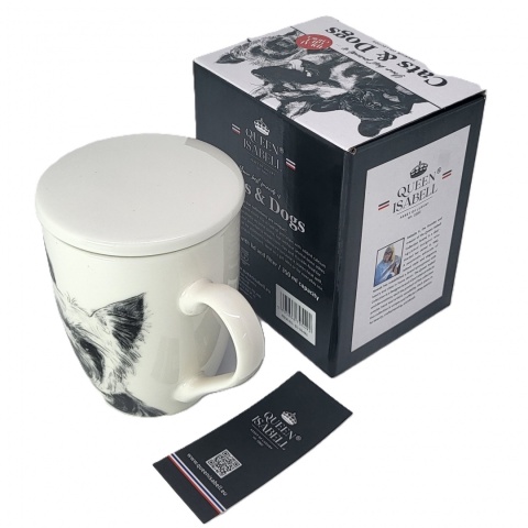 Zestaw kubek sitko do herbaty Queen Isabell pies york