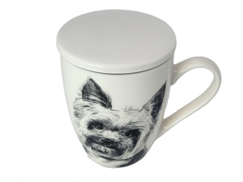 Zestaw kubek sitko do herbaty Queen Isabell pies york