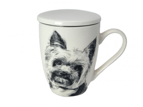 Zestaw kubek sitko do herbaty Queen Isabell pies york