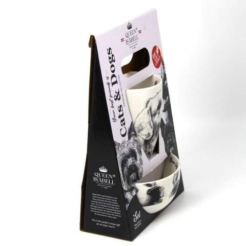 Zestaw kubek z miseczką Queen Isabell pies labrador miska