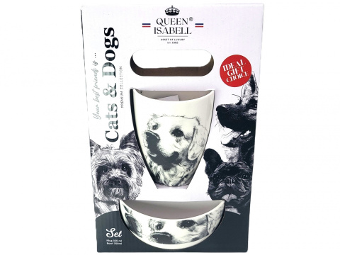 Zestaw kubek z miseczką Queen Isabell pies labrador miska