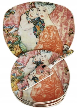 Komplet talerzy deserowych do ciasta Klimt Friends fusaichi