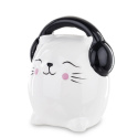 Skarbonka ceramika na prezent napiwki kot w słuchawkach