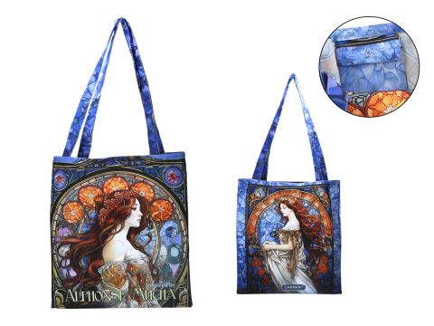 Torba na ramię na zakupy siatka płócienna Mucha carmani