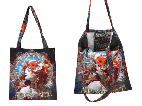 Ozdobna torba na ramię siatka płócienna Mucha carmani