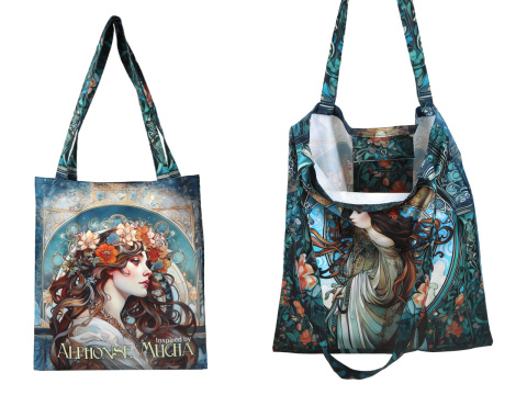 Torba na ramię na zakupy siatka płócienna Mucha carmani