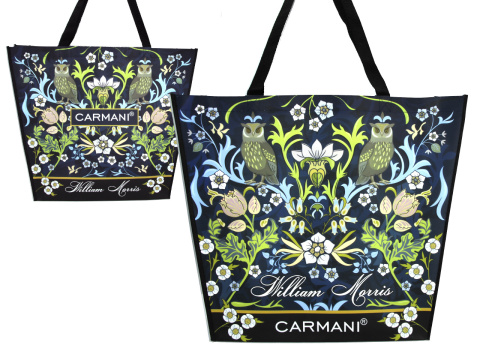 Torba sklepowa ozdobna Morris Carmani sowa kwiaty siatka