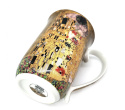 Wysoki kubek w pudełku The Kiss porcelana na urodziny Klimt
