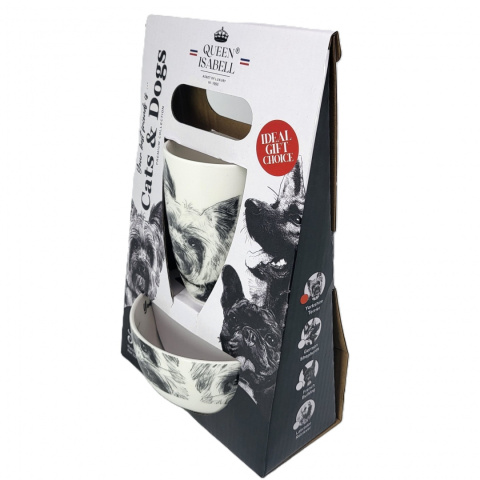 Komplet kubek z miseczką Queen Isabell pies york miska