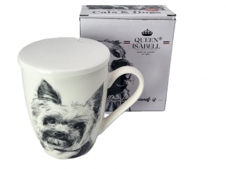 Zestaw kubek sitko do herbaty Queen Isabell pies york