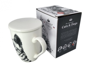 Komplet kubek sitko do herbaty Queen Isabell kot sokoke