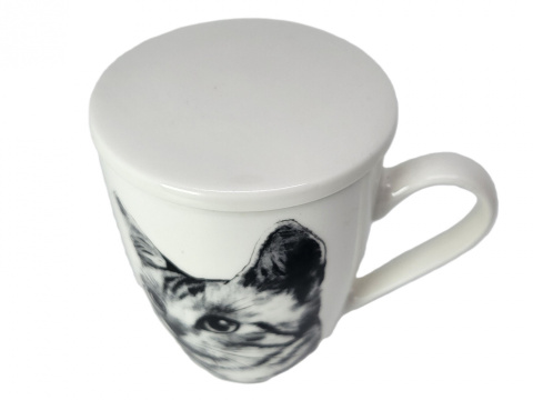 Komplet kubek sitko do herbaty Queen Isabell kot sokoke