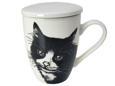 Zestaw kubek sitko do ziół Queen Isabell kot europejski