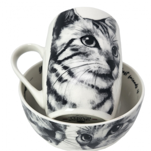 Komplet kubek z miseczką Queen Isabell kot sokoke miska