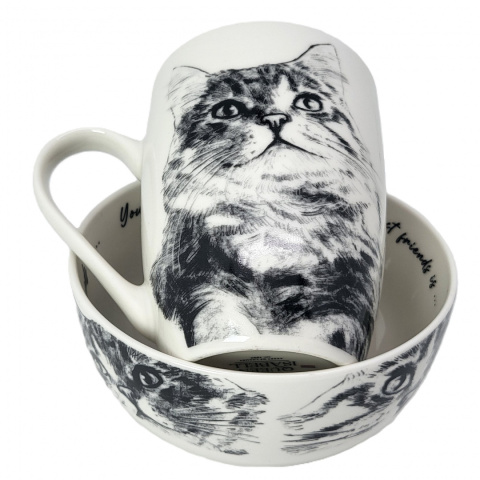Zestaw kubek z miseczką Queen Isabell kot syberyjski
