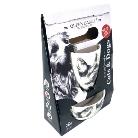 Zestaw kubek miseczka Queen Isabell pies owczarek miska