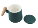 Zestaw kubek z zaparzaczem do herbaty ceramika zielony