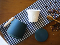 Zestaw kubek z zaparzaczem do herbaty ceramika zielony