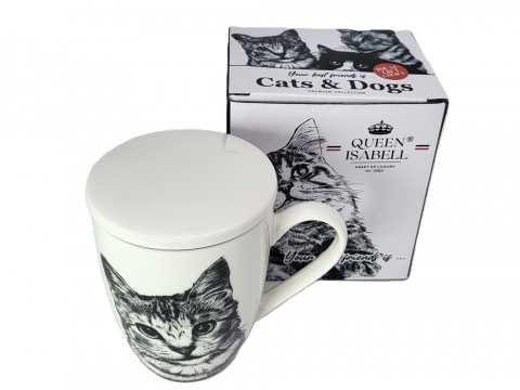 Zestaw kubek zaparzacz do ziół Queen Isabell kot friend