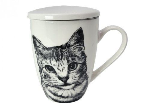 Zestaw kubek zaparzacz do ziół Queen Isabell kot friend