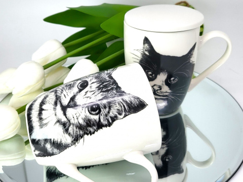 Zestaw kubek zaparzacz do ziół Queen Isabell kot friend