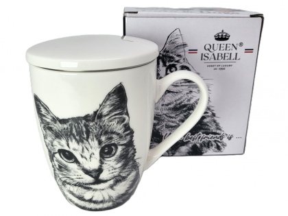Zestaw kubek zaparzacz do ziół Queen Isabell kot friend
