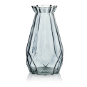 Szklany wazon 25 cm na urodziny Serenite szary geometryczny