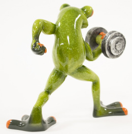 Figurka na biurko żaba siłacz na urodziny kulturysta