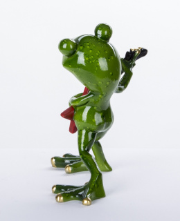 Figurka muzyk żaba z gitarą na prezent gitarzysta ozdoba