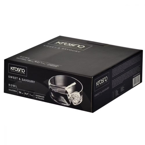 Szklana salaterka trójdzielna na przekąski Krosno Glamour