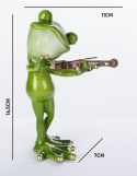 Ozdobna figurka muzyk żaba ze skrzypcami na urodziny