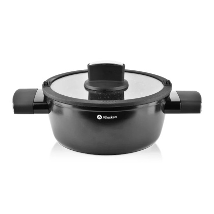 Garnek 2,2 l pokrywka szklana Allesken indukcja Valerian