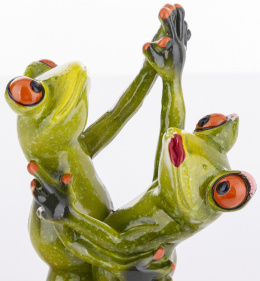 Ozdobna figurka żaba na szczęście urodziny tancerze