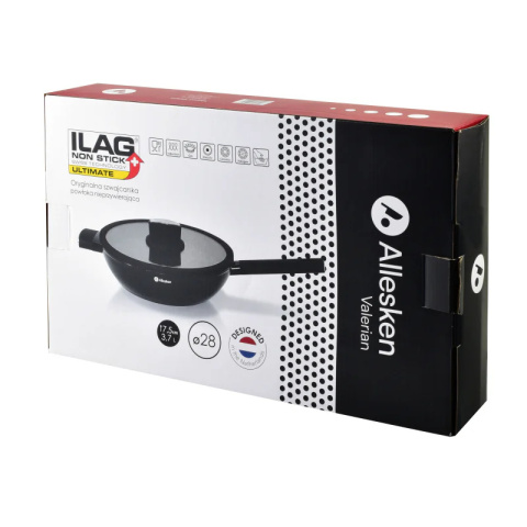 Patelnia z pokrywką na indukcje gaz 28 cm ilag valerian