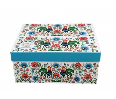 Zestaw 2 filiżanki ze spodkami do kawy koguty folk prezent