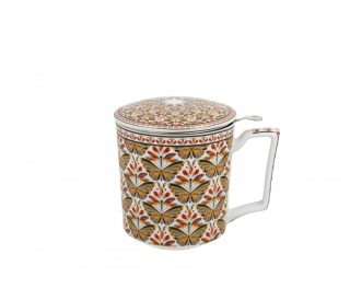 Komplet kubek zaparzacz do herbaty ziół papilio motyle geo