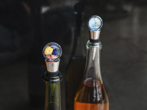 Korek do wina do butelek Gogh Carmani zatyczka taras noc