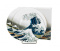 Zestaw dwa talerze deserowe porcelana Hokusai great wave