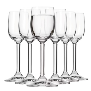 Kieliszki do likieru nalewki na nóżce Gema Krosno 6 szt