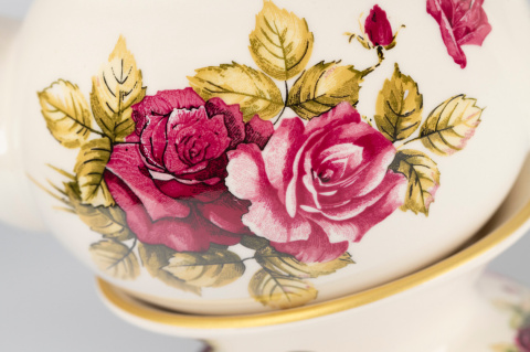 Dzbanek do parzenia herbaty liściastek ziół róża