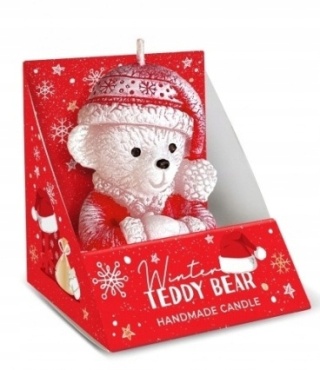 Świeczka zapachowa parafina teddy bear święta miś mikołaj