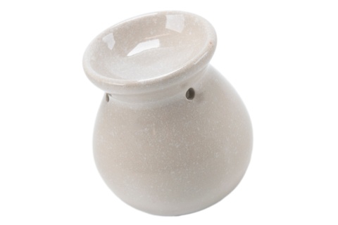 Kominek na wosk zapachowy ceramika biały połysk vesuvius II GATUNEK